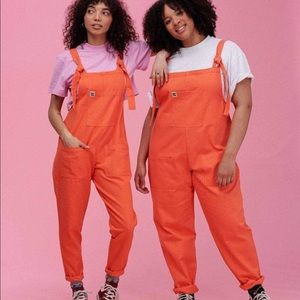 SOLD Lucy and Yak Atlas Dungarees Living Coral M30
